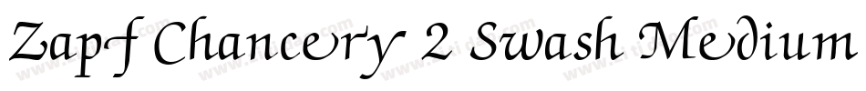 Zapf Chancery 2 Swash Medium Italic字体转换